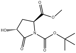 (2S,4R)-1-BOC-4-羟基-5-氧代吡咯烷-2-甲酸甲酯,367966-41-4,结构式