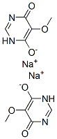 6-hydroxy-5-methoxypyrimidin-4(1H)-one, disodium salt Struktur
