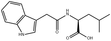 N-(3-Indolylacetyl)-L-leucine Struktur