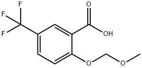 2-(メトキシメトキシ)-5-(トリフルオロメチル)安息香酸 化学構造式