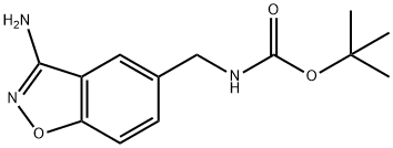 [(3-氨基-1,2-苯并异恶唑-5-基)甲基]氨基甲酸叔丁酯, 368426-88-4, 结构式