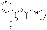 1-pyrrolidin-1-ylpropan-2-yl benzoate hydrochloride 化学構造式