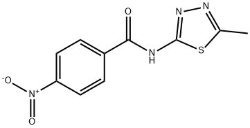 N-(5-METHYL-1,3,4-THIADIAZOL-2-YL)-4-NITROBENZAMIDE,36855-77-3,结构式