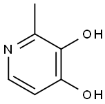 2-メチル-3,4-ピリジンジオール 化学構造式