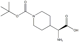 (S)-1-BOC-4-(AMINOCARBOXYMETHYL)PIPERIDINE Struktur