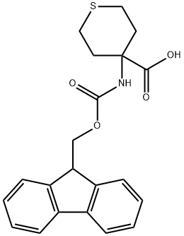 4-N-FMOC-氨基四氢硫化环戊烷-4-甲酸, 368866-35-7, 结构式