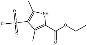 4-(氯磺酰基)-3,5-二甲基-1H-吡咯-2-羧酸乙酯,368869-88-9,结构式