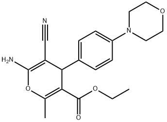 ETHYL 6-AMINO-5-CYANO-2-METHYL-4-(4-MORPHOLINOPHENYL)-4H-PYRAN-3-CARBOXYLATE|