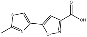 5-(2-甲基-1,3-噻唑-4-基)-3-异恶唑羧酸,368870-05-7,结构式