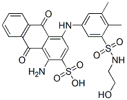 1-amino-9,10-dihydro-4-[[3-[[(2-hydroxyethyl)amino]sulphonyl]-4,5-dimethylphenyl]amino]-9,10-dioxoanthracene-2-sulphonic acid 结构式