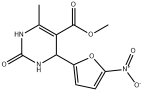 2-Oxo-4-(5-nitro-2-furyl)-6-methyl-1,2,3,4-tetrahydropyrimidine-5-carboxylic acid methyl ester Structure