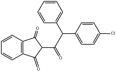 2-[(p-Chlorophenyl)phenylacetyl]-1,3-indandione Structure