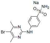 sodium N-(5-bromo-4,6-dimethyl-2-pyrimidinyl)sulphanilamidate  Structure