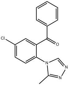 5-CHLOOR-2-(3-METHYL-4H-1,2,4-TRIAZOOL-4-YL)BENZOFENON Struktur