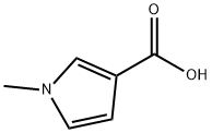 1-メチル-1H-ピロール-3-カルボン酸 化学構造式