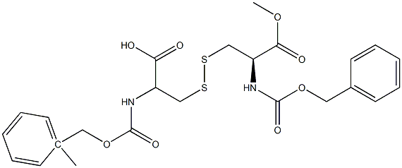 N-カルボベンゾキシ-L-シスチン　メチル　エステル 化学構造式