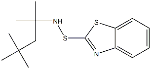 N-(1,1,3,3-tetramethylbutyl)benzothiazole-2-sulphenamide Structure