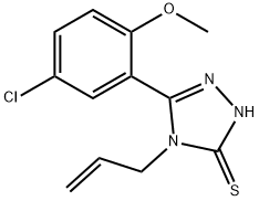 4-烯丙基-5-(5-氯-2-甲氧苯基)-2,4-二氢-3H-1,2,4-三唑-3-硫酮 结构式