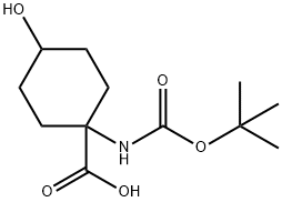 N-BOC-AMINO-(4-HYDROXYCYCLOHEXYL)CARBOXYLIC ACID,369403-08-7,结构式