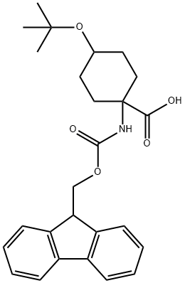 Cyclohexanecarboxylic acid, 4-(1,1-dimethylethoxy)-1-[[(9H-fluoren-9-ylmethoxy)carbonyl]amino]- (9CI) Structure