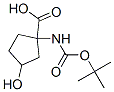 Cyclopentanecarboxylic acid, 1-[[(1,1-dimethylethoxy)carbonyl]amino]-3-hydroxy- (9CI) Structure