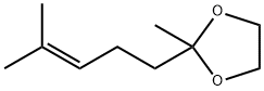 2-methyl-2-(4-methylpent-3-enyl)-1,3-dioxolane 结构式