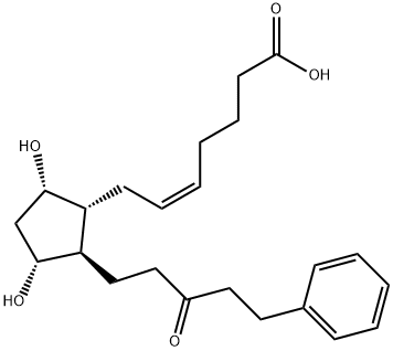 (5Z)-7-[(1R,2R,3R,5S)-3,5-Dihydroxy-2-(3-oxo-5-phenylpentyl)cyclopentyl]-5-heptenoic Acid 化学構造式