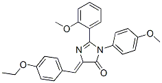 4H-Imidazol-4-one,  5-[(4-ethoxyphenyl)methylene]-3,5-dihydro-2-(2-methoxyphenyl)-3-(4-methoxyphenyl)- 结构式
