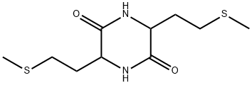 3,6-ビス[2-(メチルチオ)エチル]-2,5-ピペラジンジオン 化学構造式