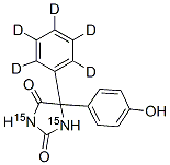 5-(4-羟基苯基)-5-苯基海因-15N2 结构式