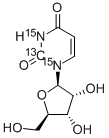 URIDINE-2-13C, 1,3-15N2 Structure