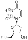 2'-脱氧尿苷-13C,15N2 结构式