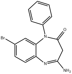 4-Amino-8-bromo-1,3-dihydro-1-phenyl-2H-1,5-benzodiazepin-2-one Structure