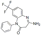 4-Amino-1,3-dihydro-1-phenyl-8-(trifluoromethyl)-2H-1,5-benzodiazepin-2-one 结构式