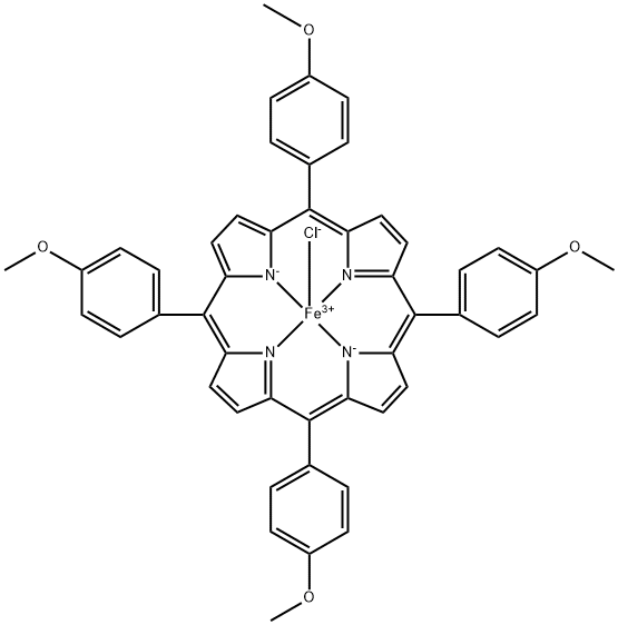 5,10,15,20-TETRAKIS(4-METHOXYPHENYL)-21H,23H-PORPHINE IRON(III) CHLORIDE Structure