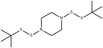 1,4-ビス[(1,1-ジメチルエチル)ジチオ]ピペラジン 化学構造式