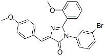 4H-Imidazol-4-one,  3-(3-bromophenyl)-3,5-dihydro-2-(2-methoxyphenyl)-5-[(4-methoxyphenyl)methylene]- 结构式