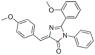 4H-Imidazol-4-one,  3,5-dihydro-2-(2-methoxyphenyl)-5-[(4-methoxyphenyl)methylene]-3-phenyl- 结构式