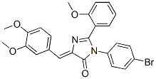 4H-Imidazol-4-one,  3-(4-bromophenyl)-5-[(3,4-dimethoxyphenyl)methylene]-3,5-dihydro-2-(2-methoxyphenyl)- Structure
