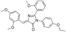 4H-Imidazol-4-one,  5-[(2,4-dimethoxyphenyl)methylene]-3-(4-ethoxyphenyl)-3,5-dihydro-2-(2-methoxyphenyl)- 结构式