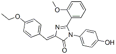 4H-Imidazol-4-one,  5-[(4-ethoxyphenyl)methylene]-3,5-dihydro-3-(4-hydroxyphenyl)-2-(2-methoxyphenyl)- 结构式