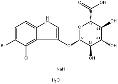 5-溴-4-氯-3-吲哚基-Β-D-葡萄糖醛酸钠盐, 370100-64-4, 结构式