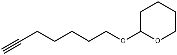 2H-吡喃, 2-(6-庚炔-1-氧基)四氢 结构式