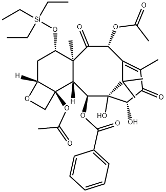 14β-Hydroxy-7-O-(triethylsilyl)-13-oxo Baccatin III Structure