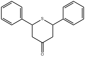 2,6-ジフェニルテトラヒドロ-4H-チオピラン-4-オン 化学構造式