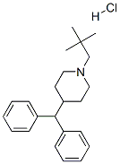 4-benzhydryl-1-(2,2-dimethylpropyl)piperidine hydrochloride 结构式