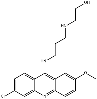 2-[[3-[(6-Chloro-2-methoxyacridin-9-yl)amino]propyl]amino]ethanol,37020-26-1,结构式