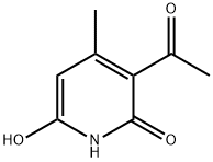 3-acetyl-6-hydroxy-4-methyl-2-pyridone Struktur
