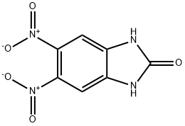 1,3-ジヒドロ-5,6-ジニトロ-2H-ベンゾイミダゾール-2-オン 化学構造式