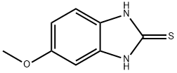 2-メルカプト-5-メトキシベンズイミダゾール 化学構造式